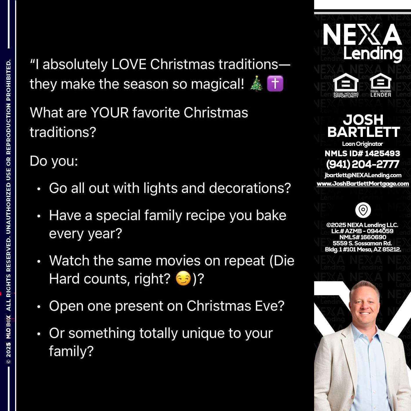 I love christmas - Josh Bartlett -Branch Manager/Mortgage Advisor