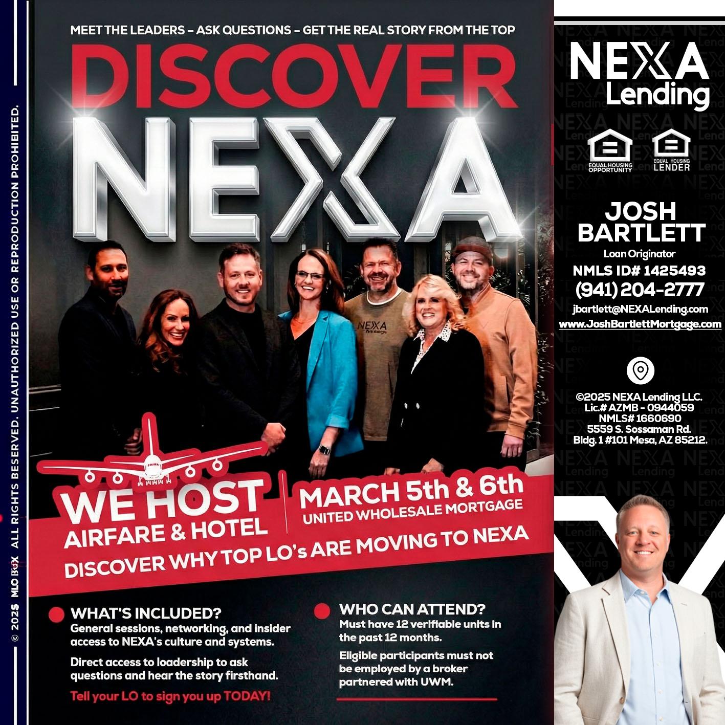DISCOVER NEXA - Josh Bartlett -Branch Manager/Mortgage Advisor