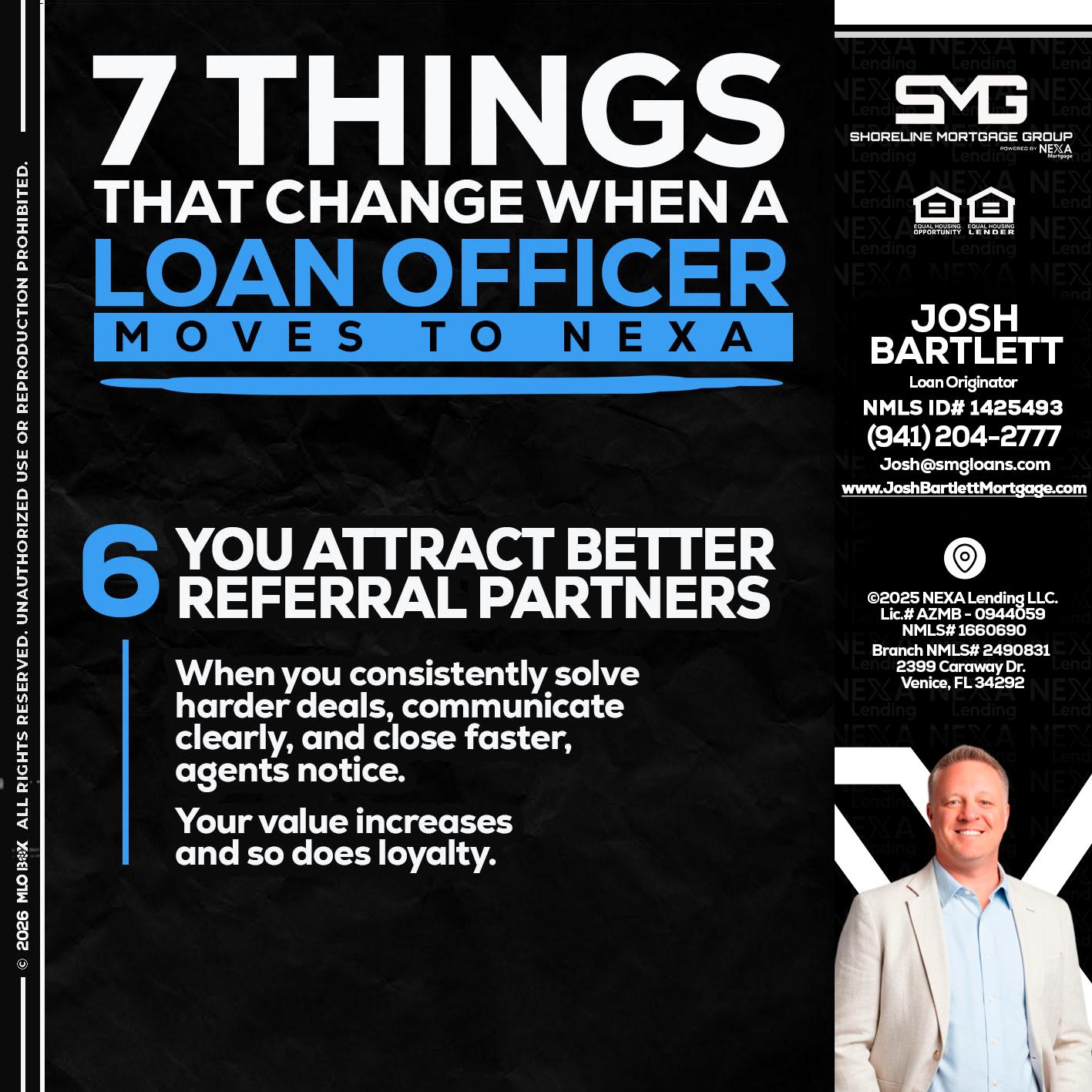 7 THINGS (6) - Josh Bartlett -Branch Manager/Mortgage Advisor