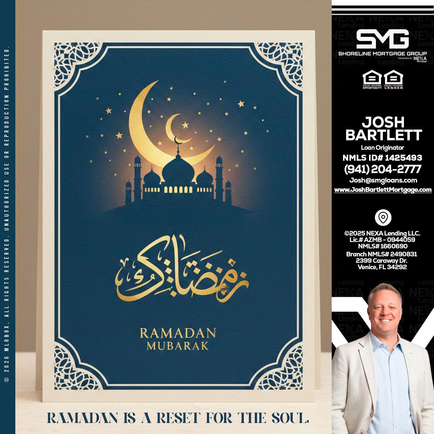 HAPPY RAMADAN - Josh Bartlett -Branch Manager/Mortgage Advisor