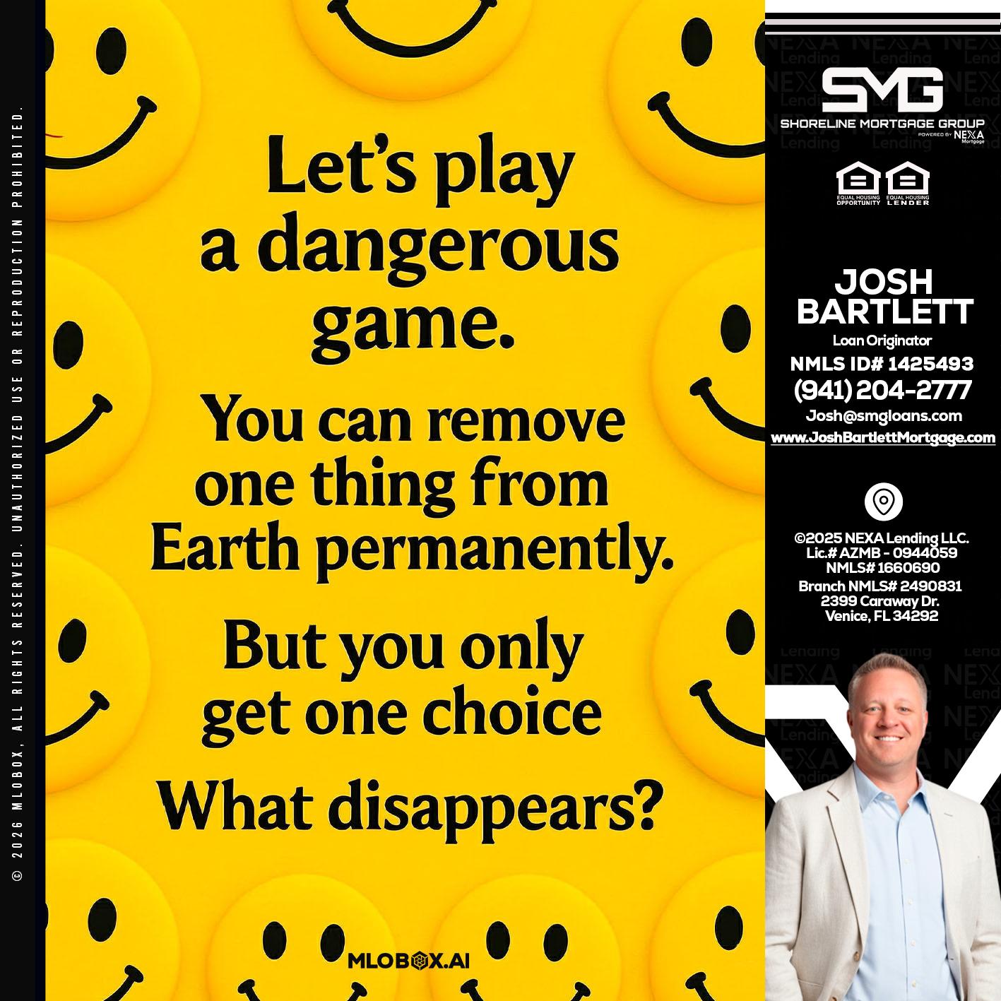 LETS PLAY - Josh Bartlett -Branch Manager/Mortgage Advisor