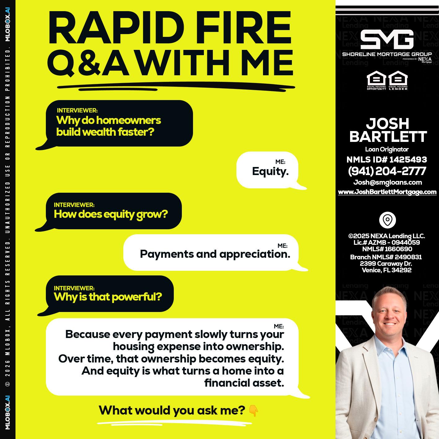 RAPID FIRE Q&A - Josh Bartlett -Branch Manager/Mortgage Advisor