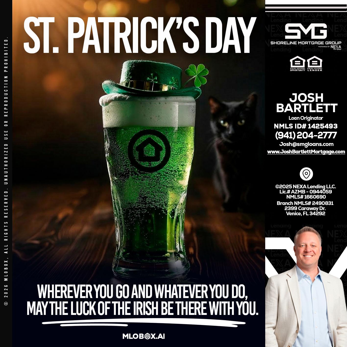 st. Patricks day - Josh Bartlett -Branch Manager/Mortgage Advisor