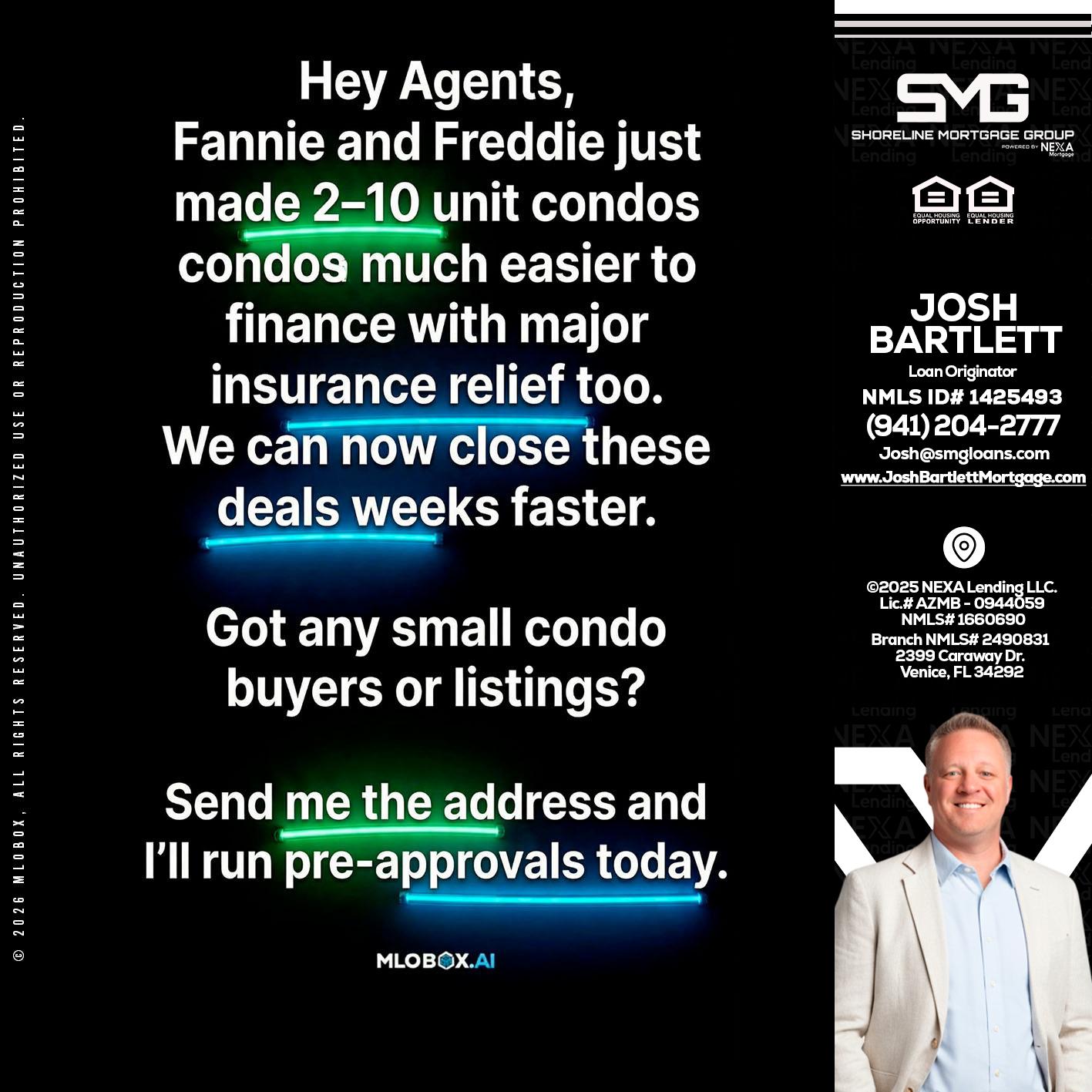 HEY AGENTS - Josh Bartlett -Branch Manager/Mortgage Advisor