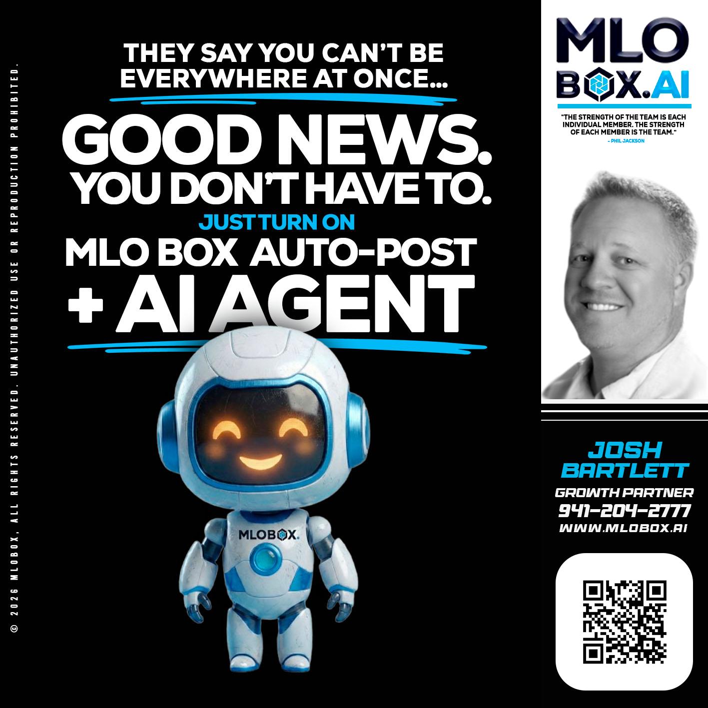 GOOD NEWS - Josh Bartlett -Branch Manager/Mortgage Advisor