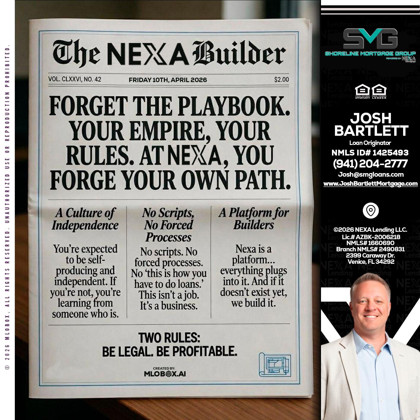 THE NEXA BUILDER - Josh Bartlett -Branch Manager/Mortgage Advisor
