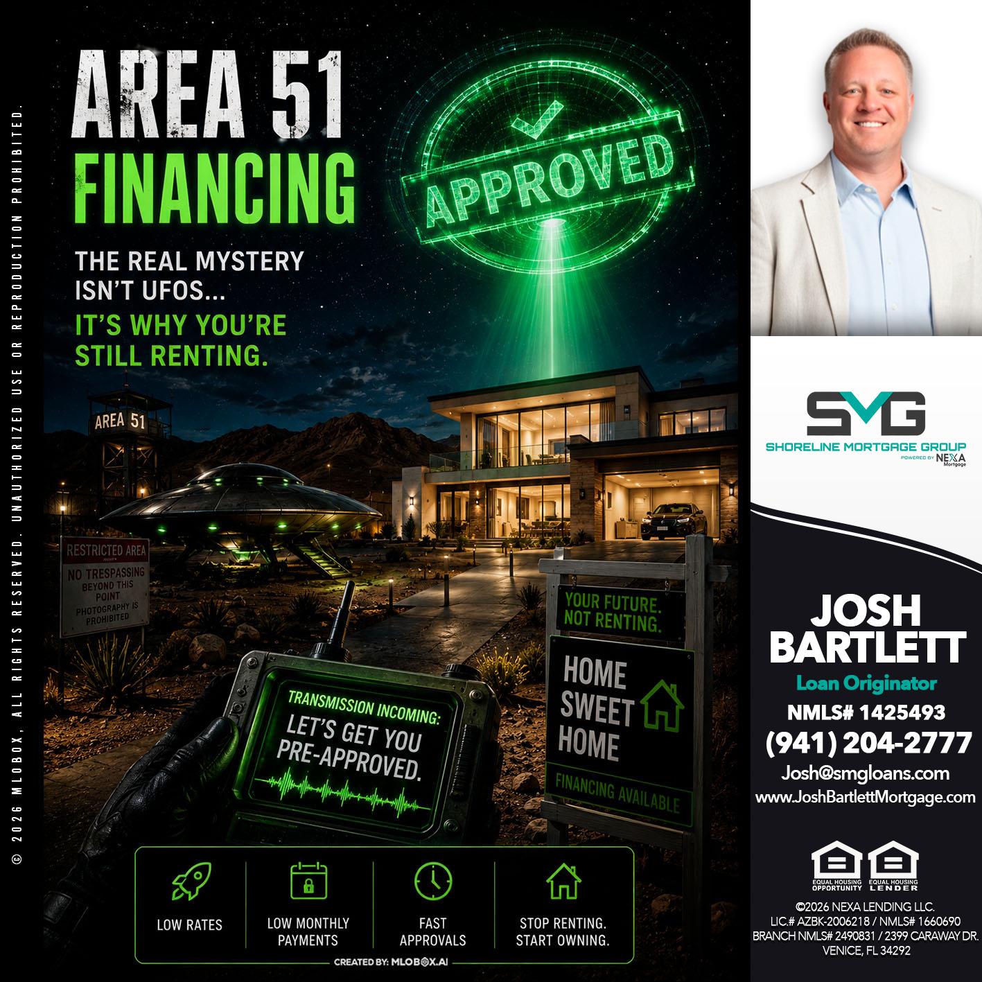 AREA 51 - Josh Bartlett -Branch Manager/Mortgage Advisor