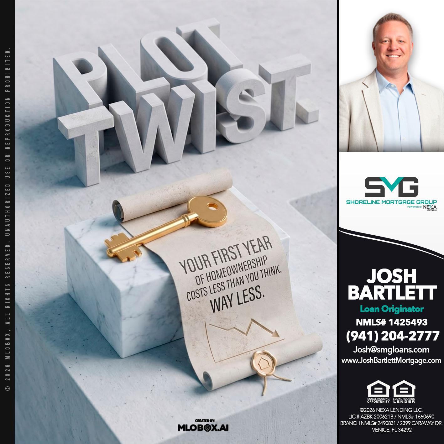 PLOT TWIST - Josh Bartlett -Branch Manager/Mortgage Advisor