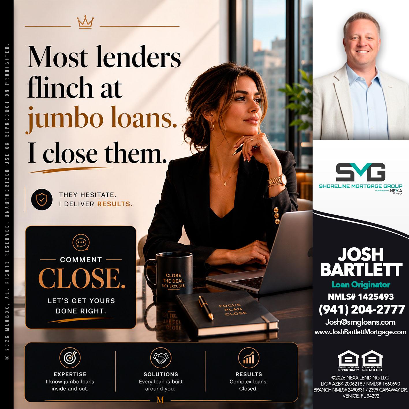 most lenders - Josh Bartlett -Branch Manager/Mortgage Advisor