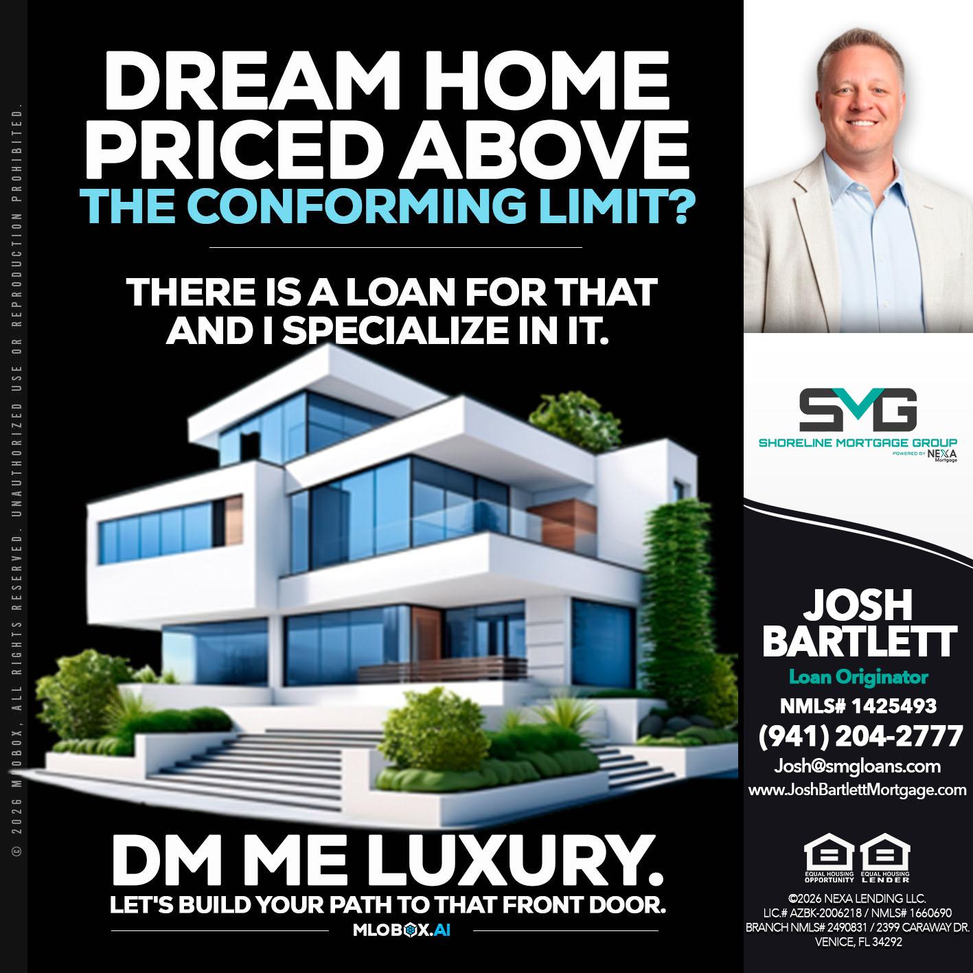 DREAM HOME - Josh Bartlett -Branch Manager/Mortgage Advisor