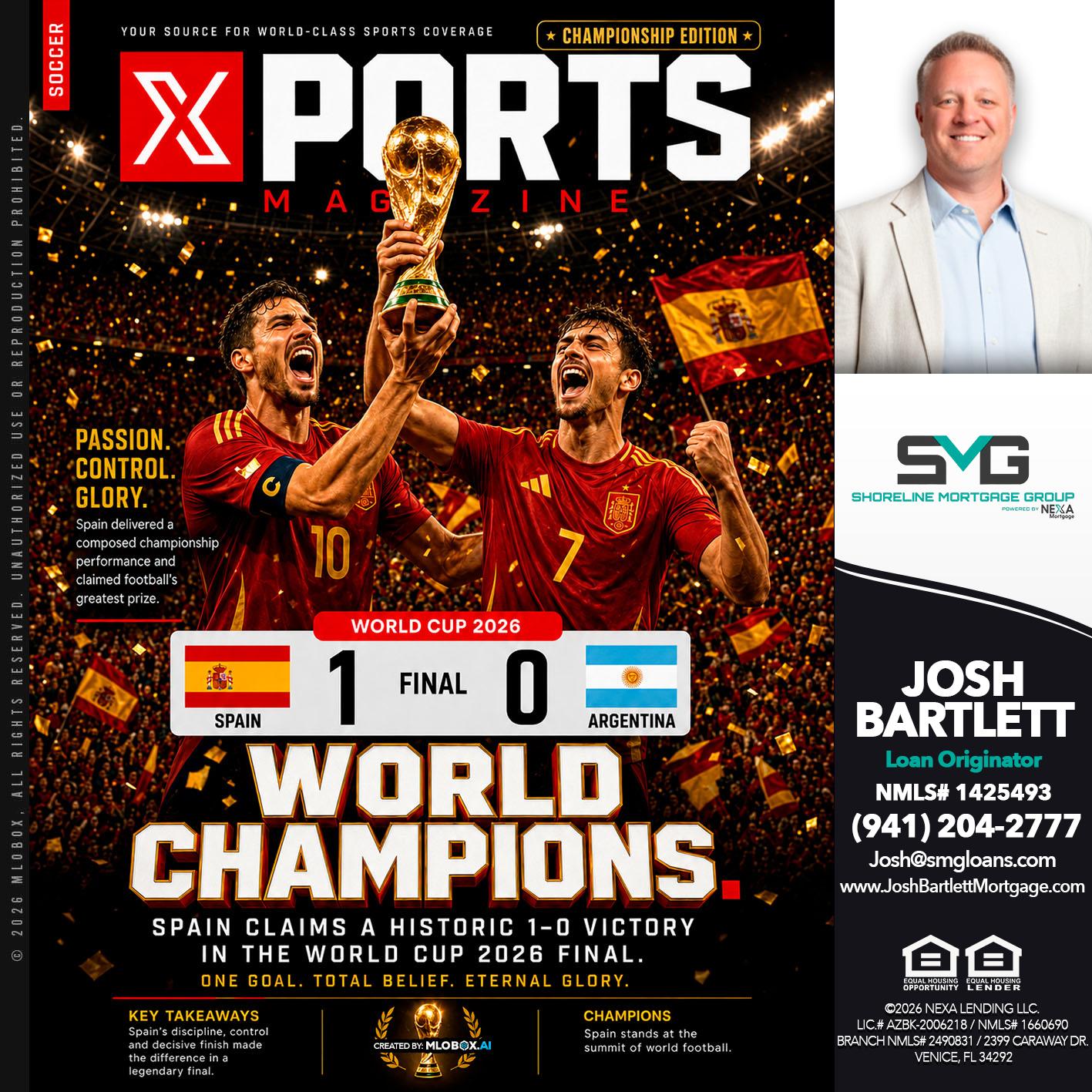 SPAIN CHAMPION - Josh Bartlett -Branch Manager/Mortgage Advisor